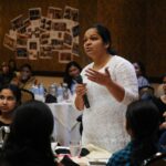 A woman speaking